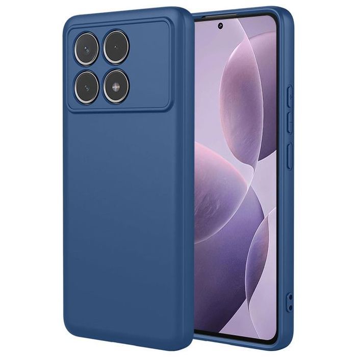 Pochette en Silicone pour Xiaomi Poco f6 Pro 5G - Bleu