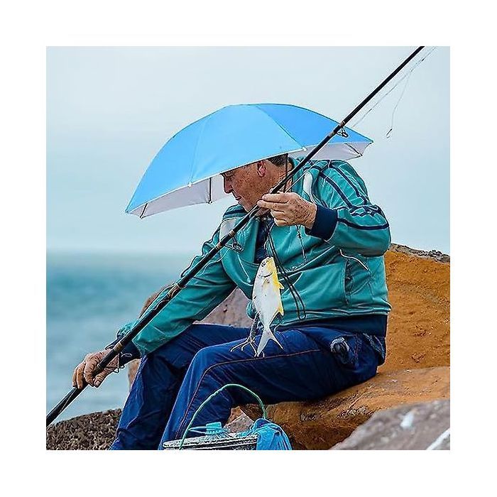 Parapluie de Tête Anti-pluie Anti-soleil Chapeau de Parapluie Pliable