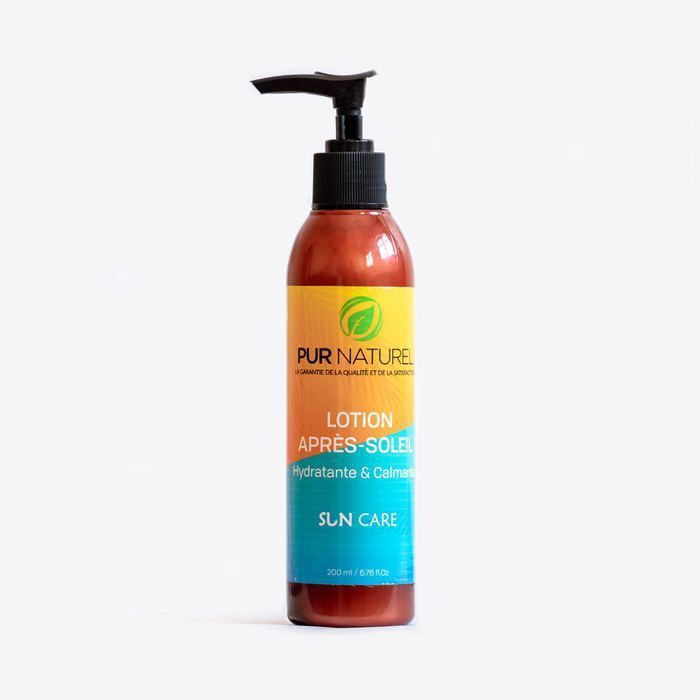 Lotion après soleil - PUR NATUREL - 200ml - Hydratation intense - Protection UV - Sans parabène