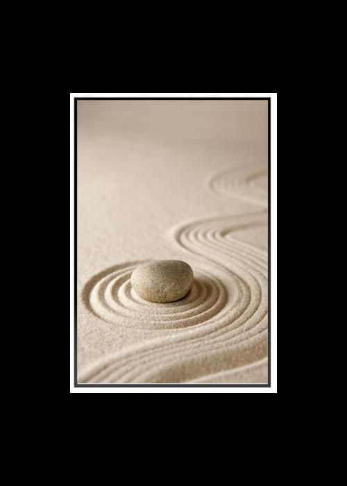 Cadre Photo - Décoration murale - Yoga - Doré - Noir - 61x91 cm