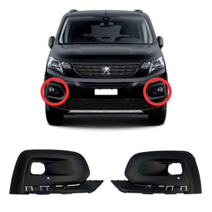Jeux Cache Phare secour avant pour Peugeot Rifter