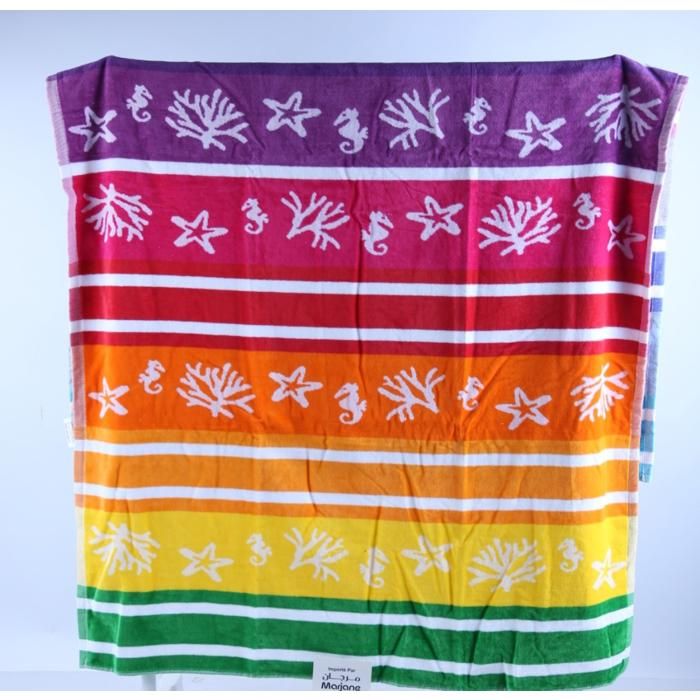 Drap de Plage - GENERIC - 100 x 180 cm - 100 % Coton - 495 g/m² - Multicolore