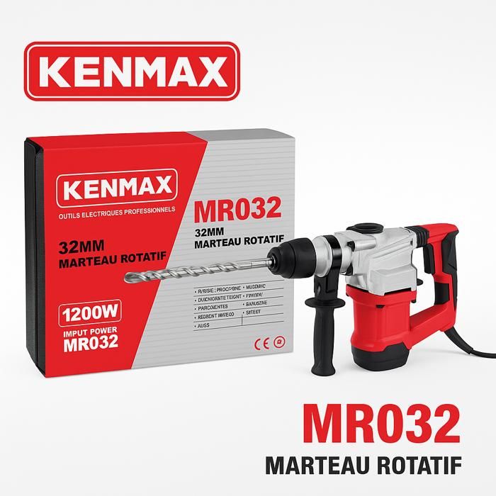 Marteau Rotatif - KENMAX - MR032 - 32 mm - 1600W - 15 Joules