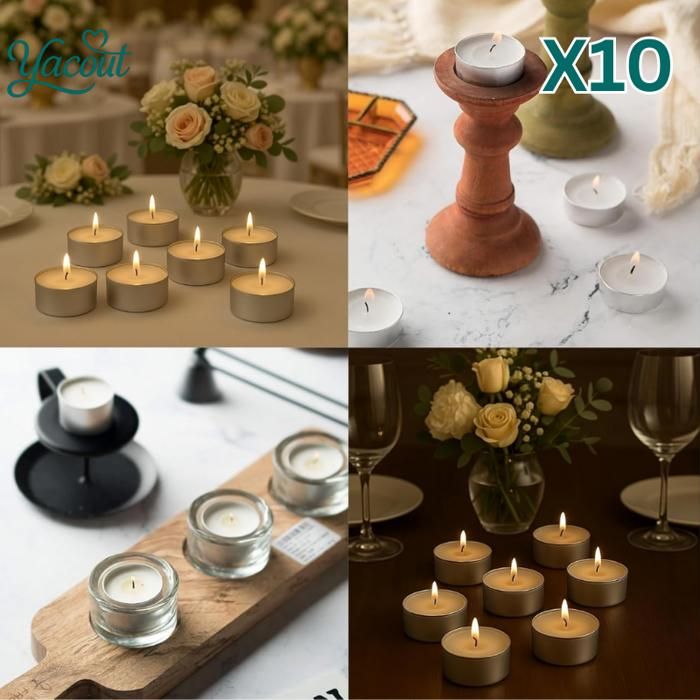 Bougies parfumées - Ensemble de 10 - Multicolore - Design simple - Parfait pour intérieur