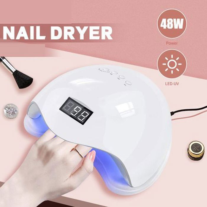 Sèche-Ongles - Haute Performance - 48W - UV LED - Écran LCD - Minuteries Réglables