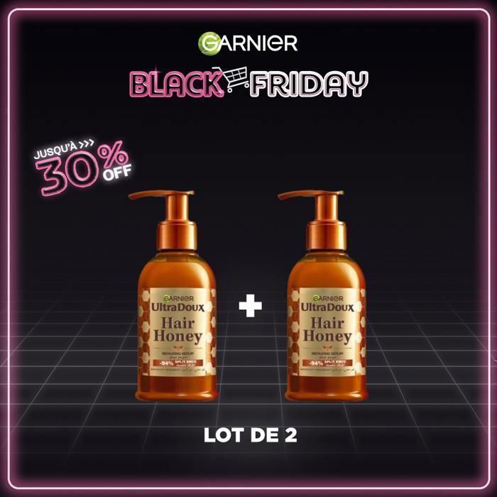 Sérum capillaire - GARNIER - Hair Honey Repairing - Lot de 2 - 150ml - Sans colorant