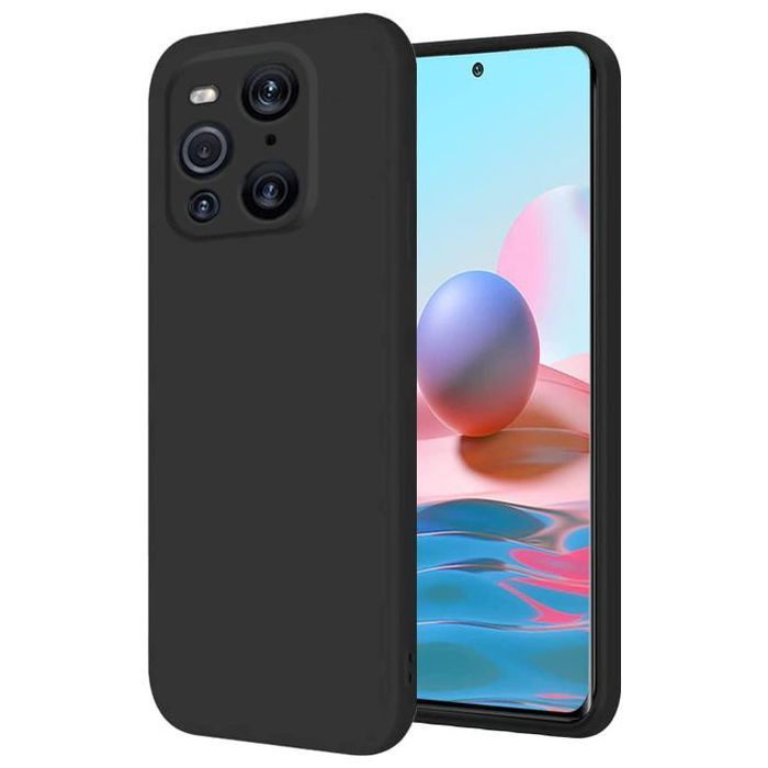 Pochette en Silicone pour Oppo Find X3 Pro 5G- Noir