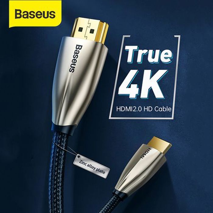 Baseus Câble HDMI Male Vers HDMI Male, 4K 60 Hz 3D 18Gbps 1m Haute Qualité Supporte 4K