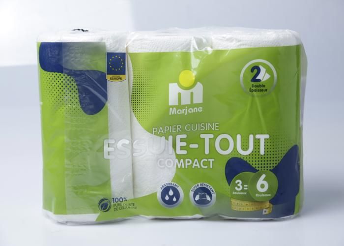 Essuie-Tout 2Plis Marjane Compact 3=6