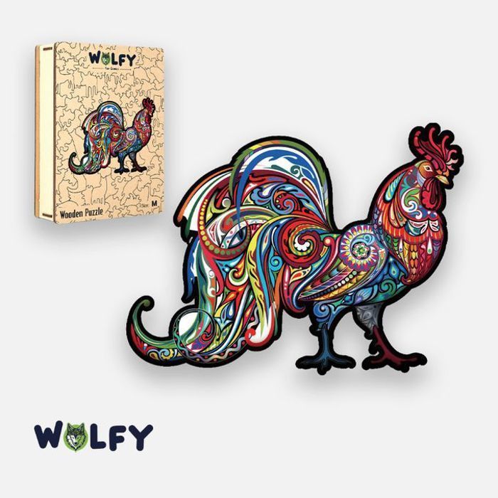 Puzzle en Bois Coq Majestueux - Pour Adultes et Enfants +12 Ans