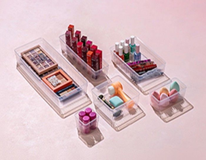 Organisateur rectangulaire transparent 38,2x15 cm -9110