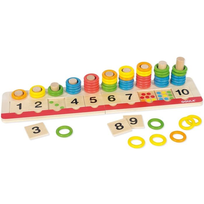 Jeu éducatif - Goula - 55157 - Anneaux Colorés - Apprentissage des chiffres - 3 ans et plus