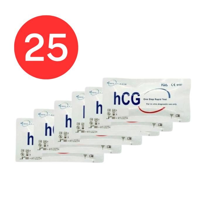 HCG TEST DE GROSSESSE 25 PCS - BOITE COMPLETE