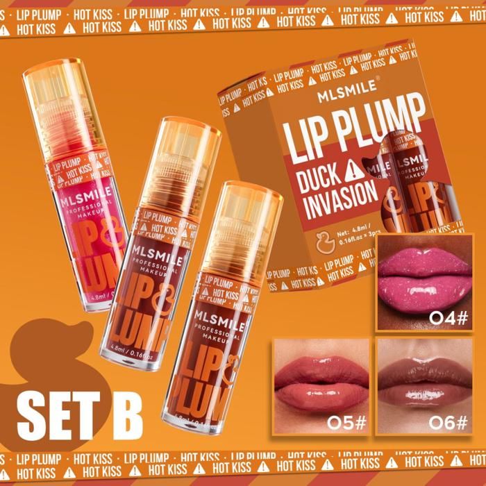 Gloss - MLSMILE - Duck Invasion - Huile Repulpante - Effet Miroir - Hydratation Profonde