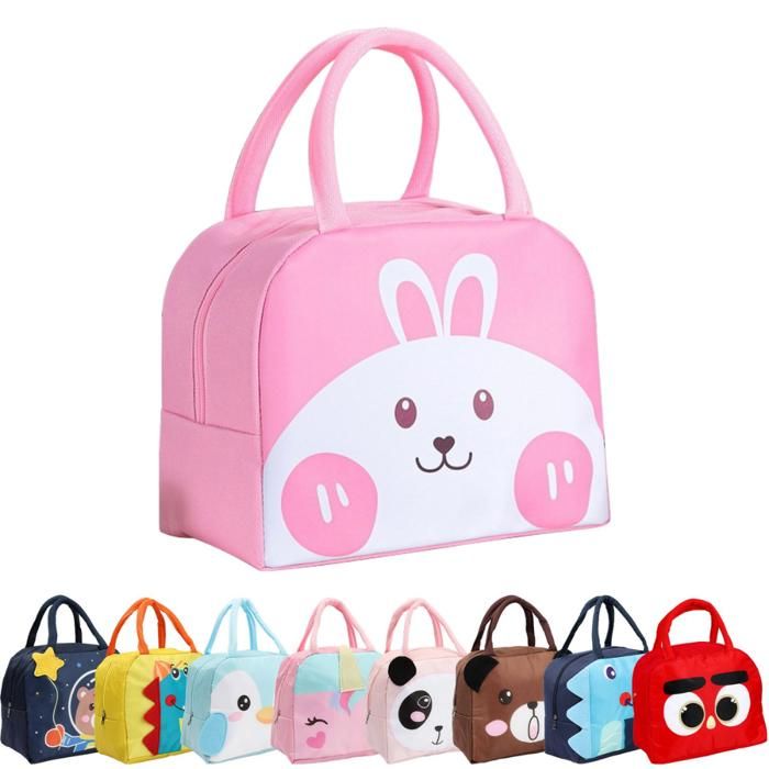 Sac thermique pour enfants pour boîte à lunch scolaire en polyester(Couleur aléatoire)