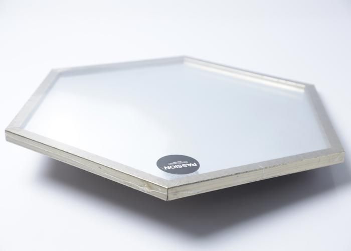 Miroir Hexagonal Martelé -Doré/Argenté – 48x48cm