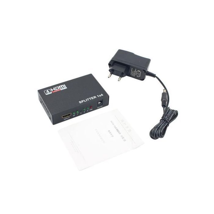 HDMI Splitter Full HD 1080p Video 1X4 Split 1 In 4 Out HDMI Switcher