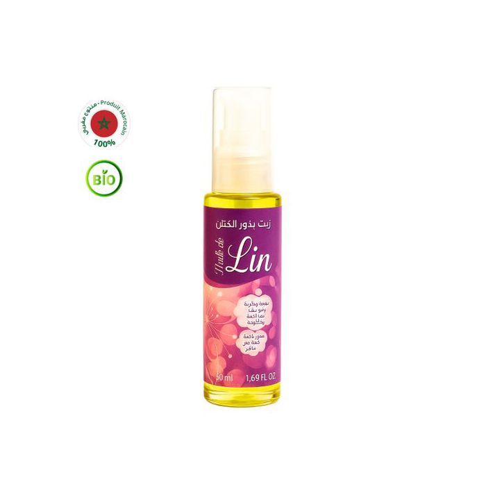 Huile Végétale de Lin - BioForyou - 50ml - 100% Naturelle - Hydratante - Renforce les Cheveux