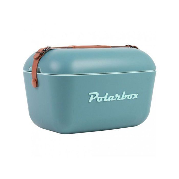 Glacière - POLARBOX - 12L - Bleu marine - Isolant en polypropylène - Sangle en cuir ajustable