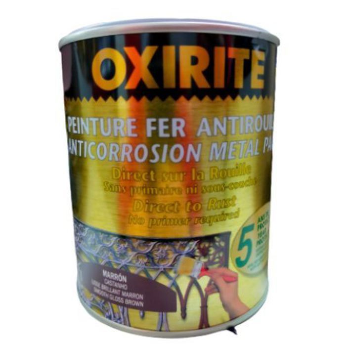 XYLAZEL Oxirite Peinture Métalique Lisse Brillant Marron Direct sur la rouille 1kg