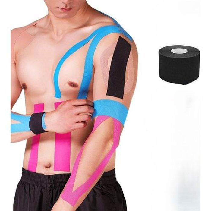 Bande de kinésiologie élastique, protecteur musculaire du genou, bandage de fitness, récupération athlétique, bande musculaire
