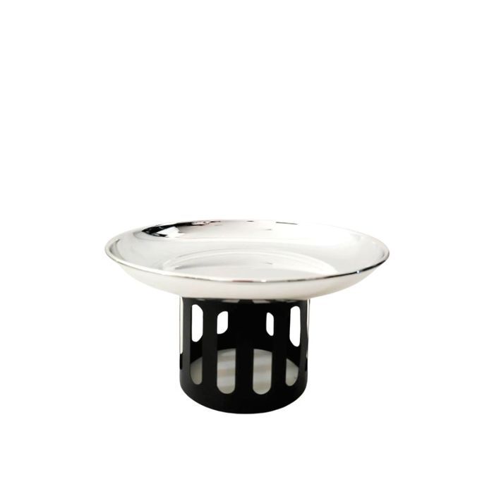 Coupe à gâteau - Non spécifié - 1558-2 - Métal - Noir et Argenté - 24,5 cm de diamètre