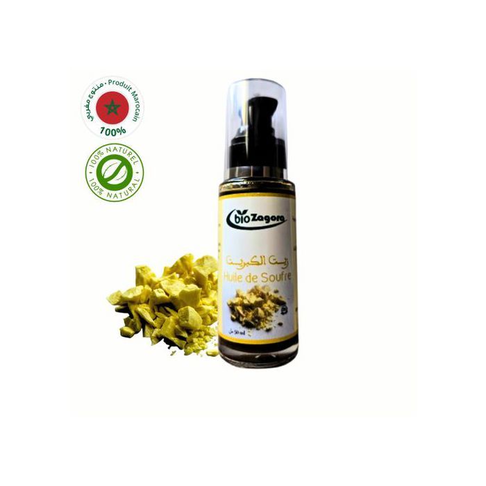 Huile de Soufre - Naturel - 50ml - Purifiante - Antibactérienne - Anti-inflammatoire