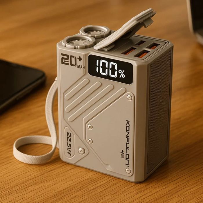 Power Bank A51Q 20000mAh Konfulon 22.5W avec Lampe LED + SOS