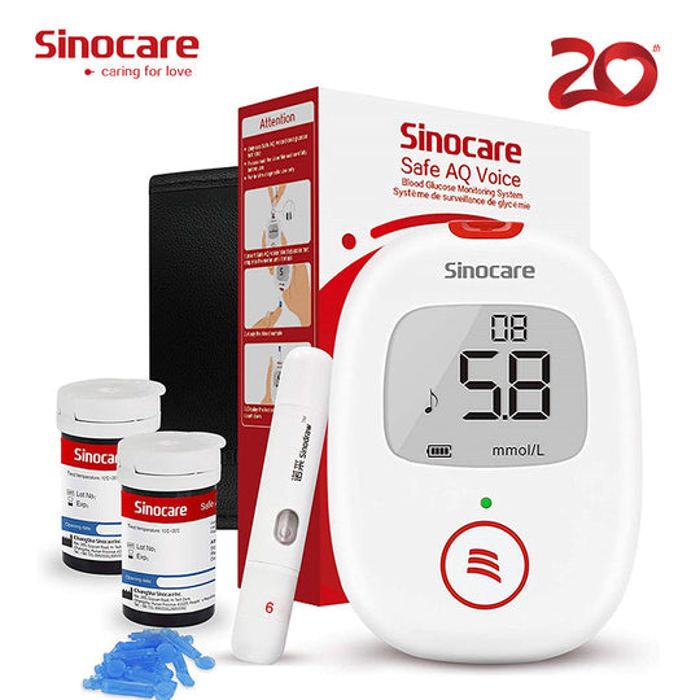 SINOCARE LECTEUR DE GLYCÉMIE AVEC 25 BANDELETTE