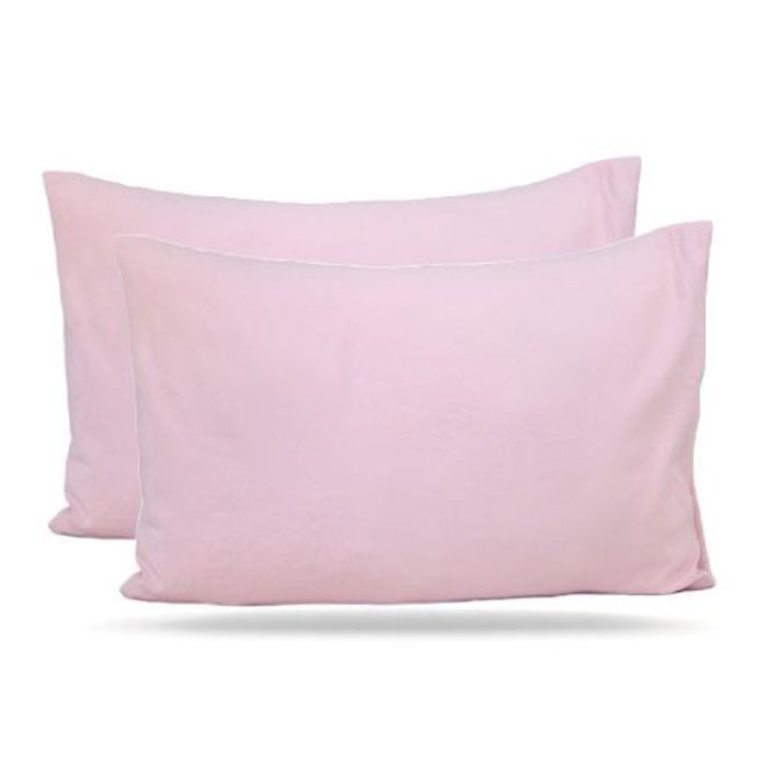 2 Taies d'oreiller Bébé Rose (30x50 cm) / Antiallergique & doux