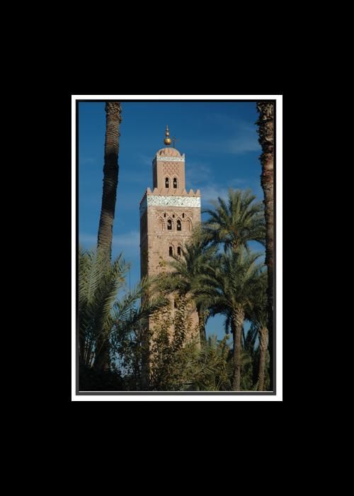 Cadre Photo - La Mosquée Koutoubia - Noir - 61x91 cm - Décoration murale - Multicolore