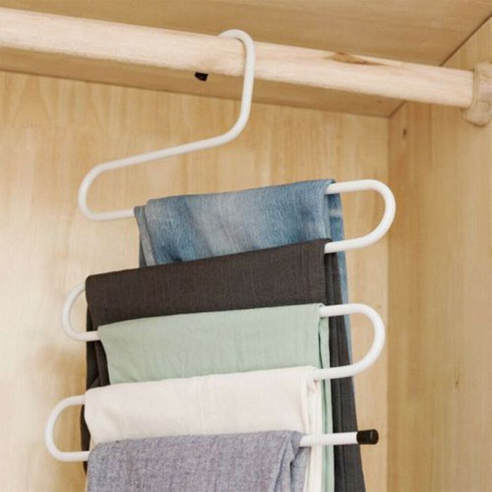Cintre Pantalons De 5 Couches Multi-usage en Acier Inoxydable