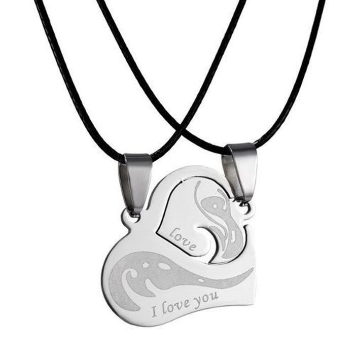 Collier Couple - cœur séparable