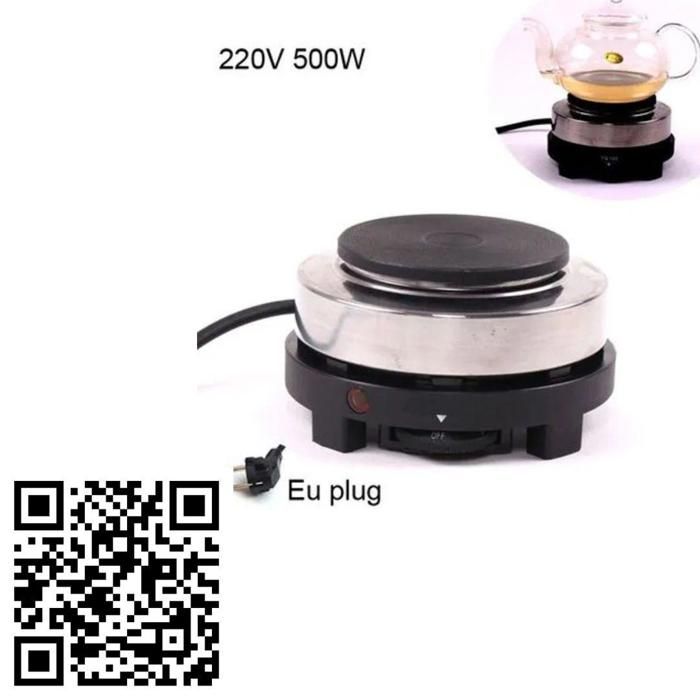 Réchaud Portable 500W à Plaque Chauffante Mini Cuisinière Électrique