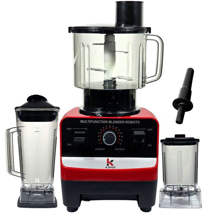 Blender - KENZ - Moulin multifonction 3 en 1 - Capacité 2 litres - 2000W - 6 lames inoxydables