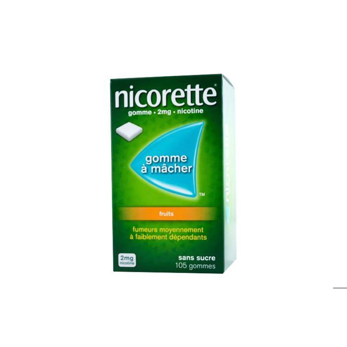 Nicorette Fruit Gomme à Mâcher — 105 pièces, 2 mg