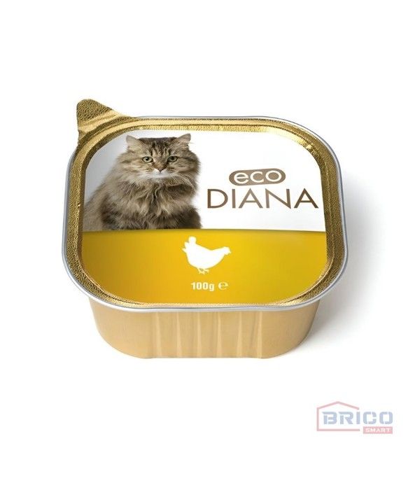 Pâtée pour chat - Eco Diana - Poulet - 100g - Nutrition équilibrée - Ingrédients de qualité