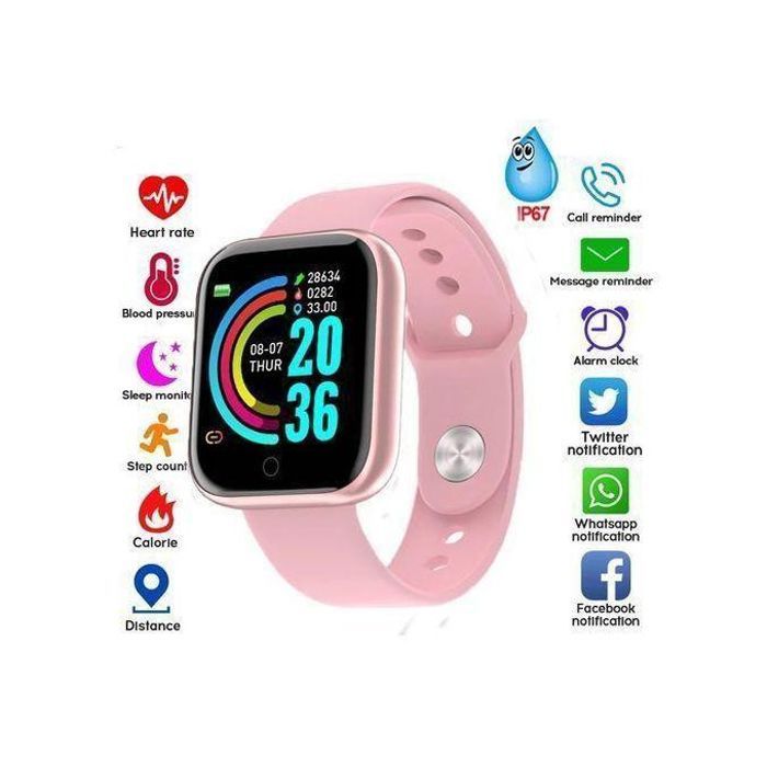 Smartwatch Sport - Femmes, Hommes, Bluetooth, Fréquence Cardiaque