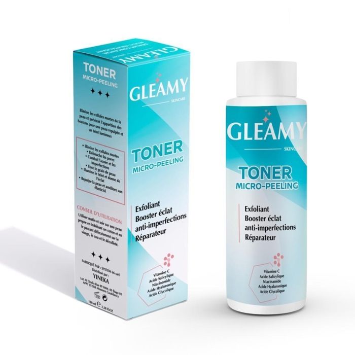 Sérum - ALPHASCIENCE - Gleamy Toner Micro-Peeling - 100ml - Sans parabène - Anti-taches