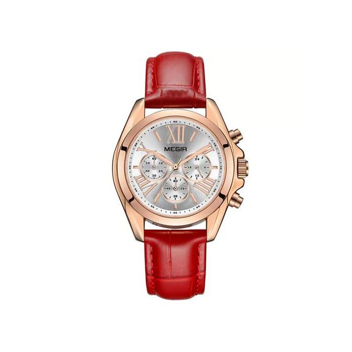 Montre Femme - MEGIR - ML2114-2 - Cuir Véritable - Quartz - Ronde