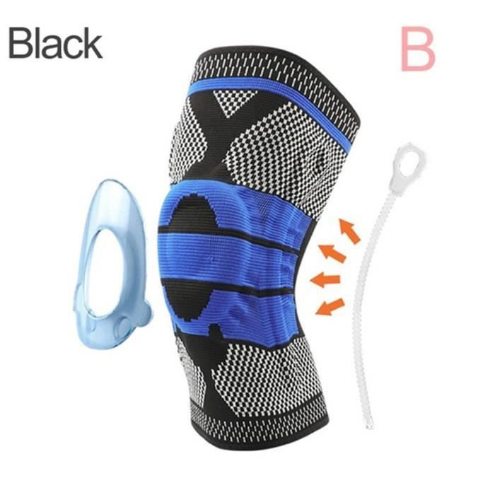 Sport Anti-Collision Silicone genouillères Fitness course à pied soutien antidérapantes avec anneau en silicone et l'aile latérale