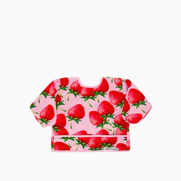 Bavoir Twistshake Long Sleeve Bib Strawberry