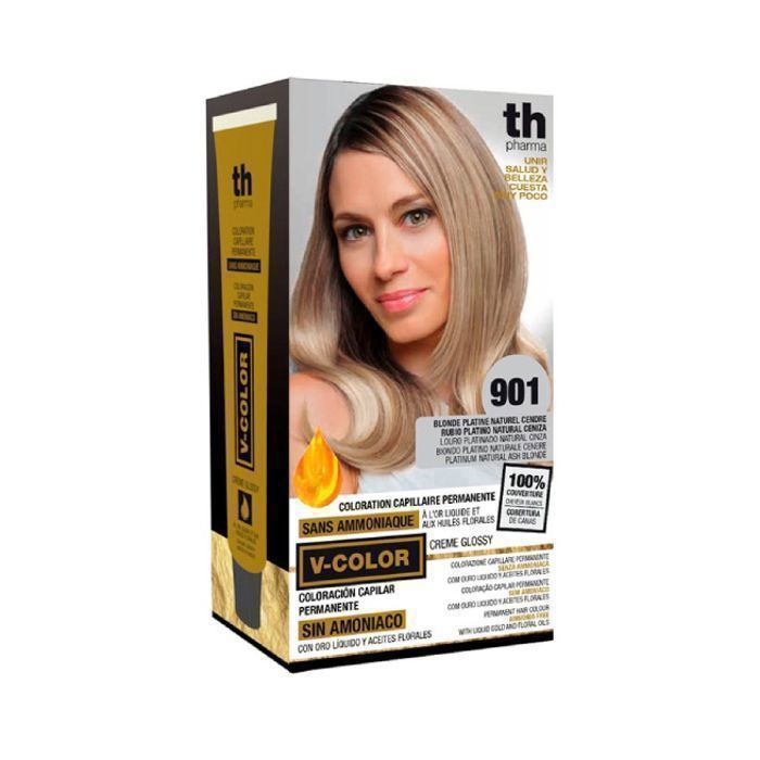 Coloration capillaire - Th-Vitalia N° 901 - Blond Platine Naturel cendre - Sans ammoniaque - Crème