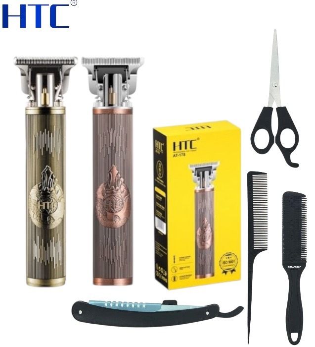 COIFFURE TONDEUSE HTC Cordless USB Rechargeable Hair Trimmer Lithium Battery Zero Cutting Clipper Hair Cutting Machine For Men