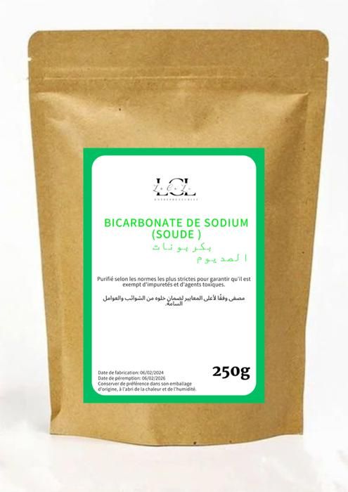 250g - Bicarbonate de Sodium (Soude) Alimentaire en Poudre.