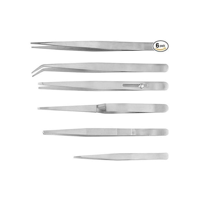 Offfre jeu de 6 pinces en acier inoxydable