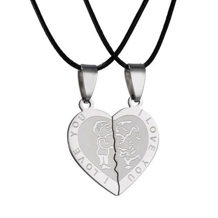 Collier Couple - cœur I LOVE YOU