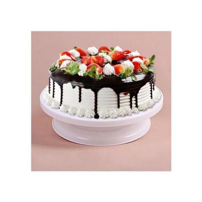 Plateau à gateau tournant 360° en plastique-Plaque pour Décoration & Présentation de Pâtisserie