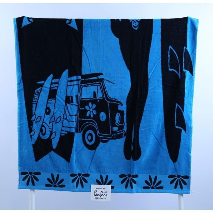 Drap de Plage - 100% Coton - 86x165cm - Ultra-absorbant - Respirant - Design élégant