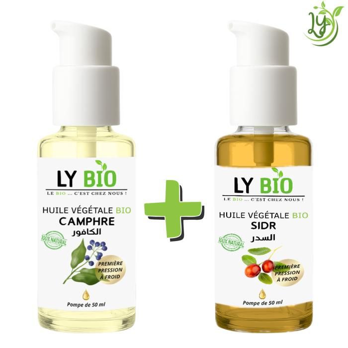 LYBIO PACK HUILE CAMPHREE 50ML - POMPE + HUILE SIDR 50ML - POMPE